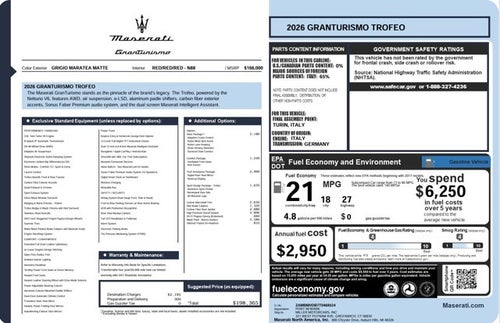 2026 Maserati GranTurismo Trofeo