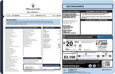 2026 Maserati GranCabrio 