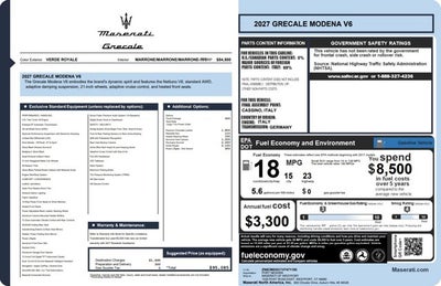 2027 Maserati Grecale Modena V6