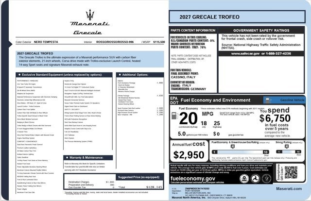 2027 Maserati Grecale Trofeo