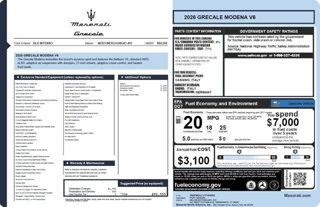 2026 Maserati Grecale Modena