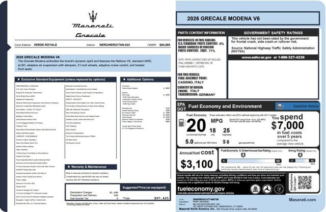 2026 Maserati Grecale Modena