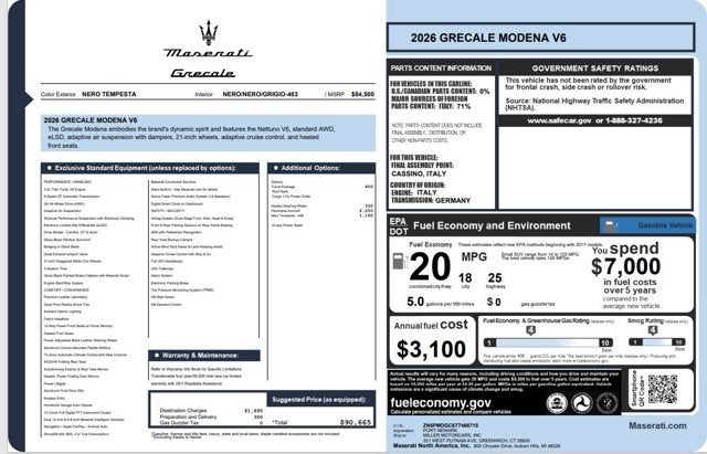 2026 Maserati Grecale Modena