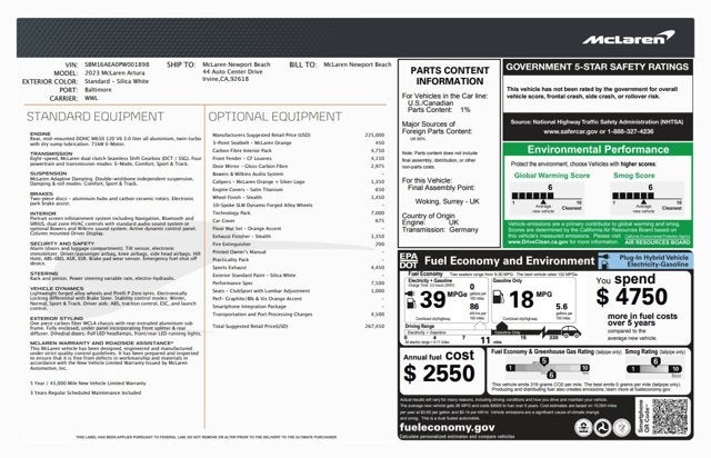 2023 McLaren Artura Performance