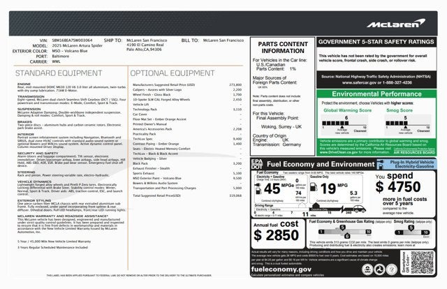 2025 McLaren Artura Spider TechLux