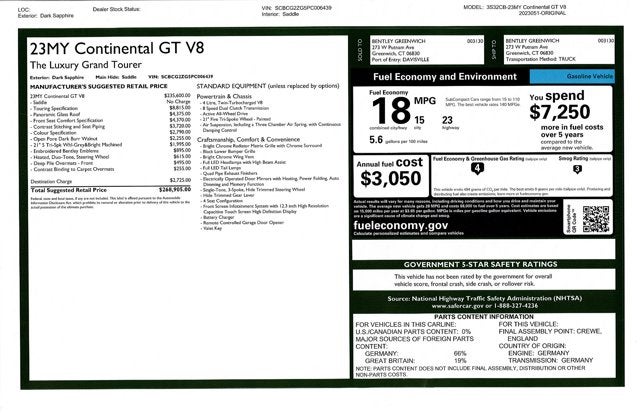 2023 Bentley Continental GT V8