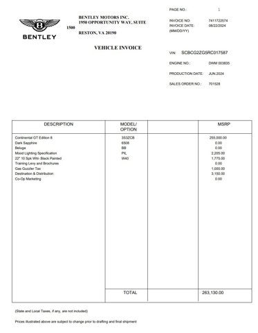 2024 Bentley Continental GT Edition 8