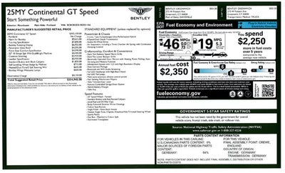 2025 Bentley Continental GT Speed