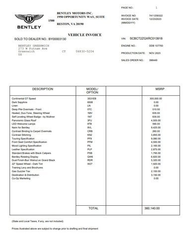 2024 Bentley Continental GT Speed