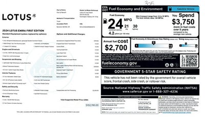 2024 Lotus Emira I4 First Edition
