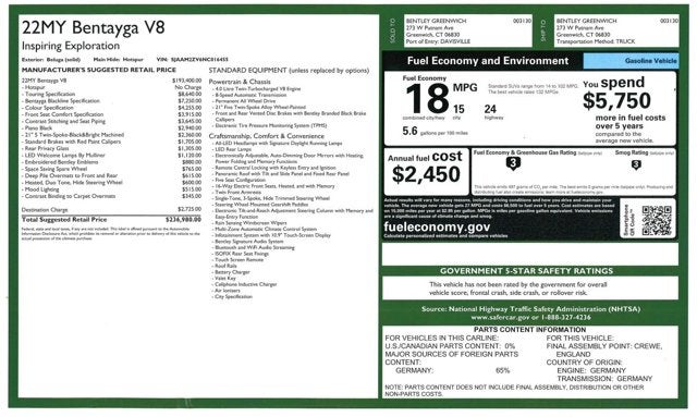 2022 Bentley Bentayga V8