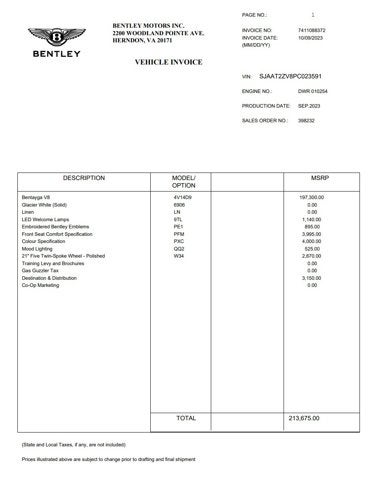 2023 Bentley Bentayga V8