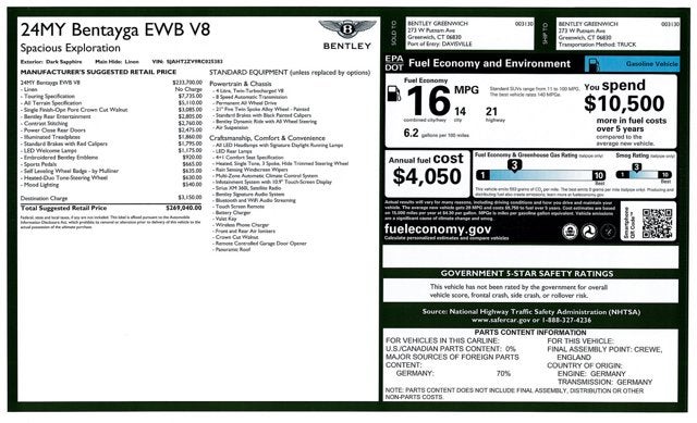 2024 Bentley Bentayga EWB V8
