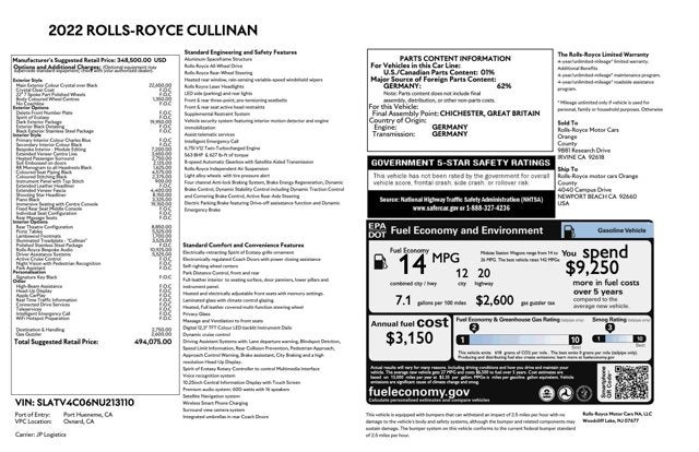 2022 Rolls-Royce Cullinan 