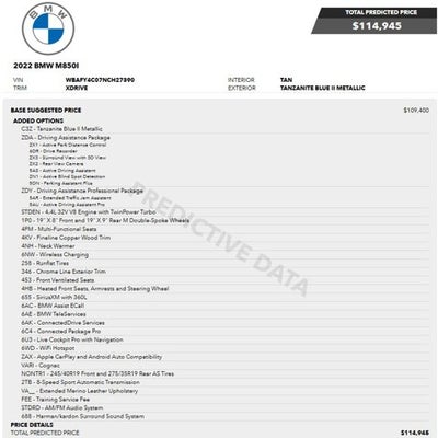 2022 BMW 8 Series M850i xDrive