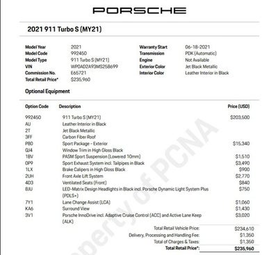 2021 Porsche 911 Turbo S