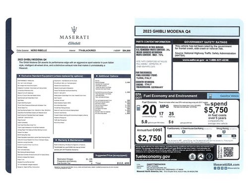 2023 Maserati Ghibli Modena Q4