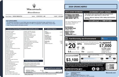 2026 Maserati GranCabrio Modena