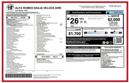 2022 Alfa Romeo Giulia Veloce