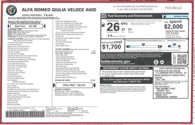 2022 Alfa Romeo Giulia Veloce