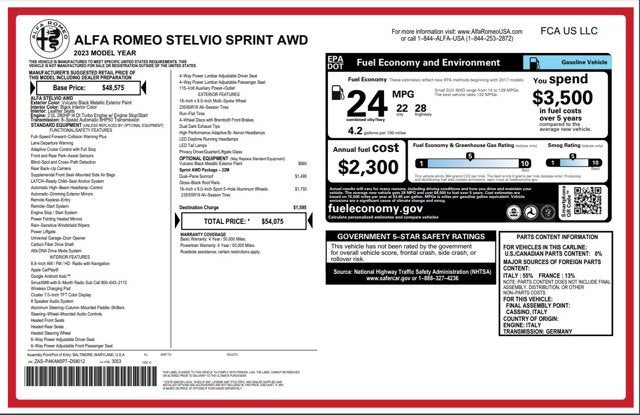 2023 Alfa Romeo Stelvio Sprint