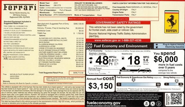 2024 Ferrari 296 GTS Base