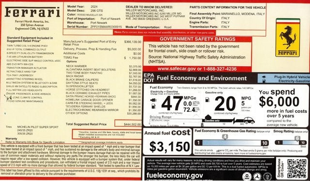 2024 Ferrari 296 GTS Base