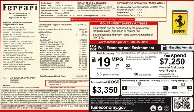 2025 Ferrari Roma Spider Base