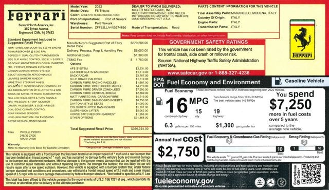 2022 Ferrari F8 Tributo Base