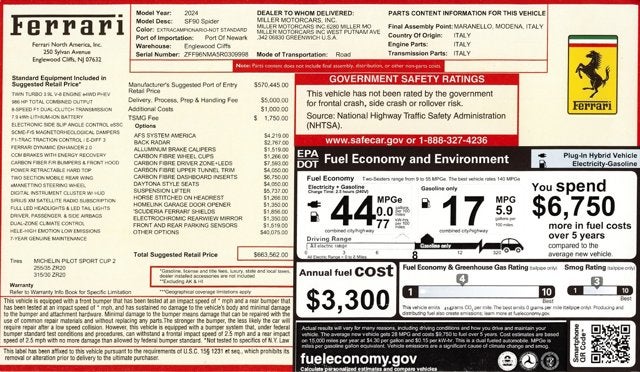 2024 Ferrari SF90 Spider Base