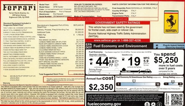 2023 Ferrari SF90 Spider Base