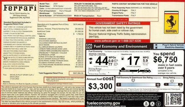 2024 Ferrari SF90 Spider Base