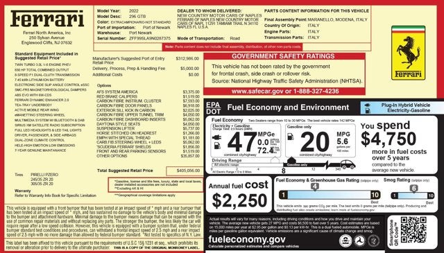 2022 Ferrari 296 GTB Base