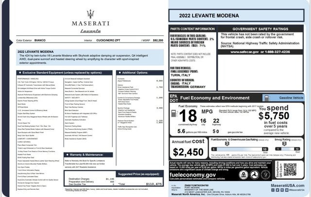 2022 Maserati Levante Modena