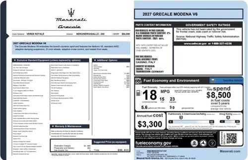 2027 Maserati Grecale Modena V6
