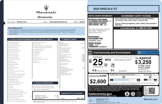2024 Maserati Grecale GT