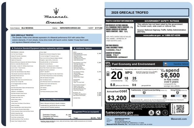 2025 Maserati Grecale Trofeo