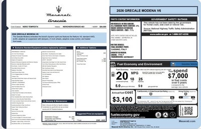 2026 Maserati Grecale Modena V6