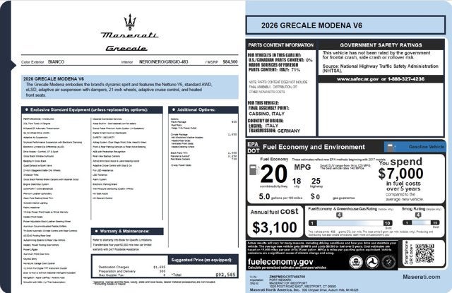 2026 Maserati Grecale Modena